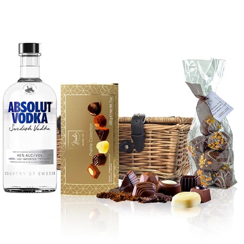 Absolut Blue Vodka 70cl And Chocolates Hamper
